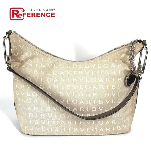 Buy BVLGARI Logomania Bvlgari Bvlgari bag shawl Shoulder Bag Leather/Canvas Beige at Sasom – Authentic and Ready to Ship