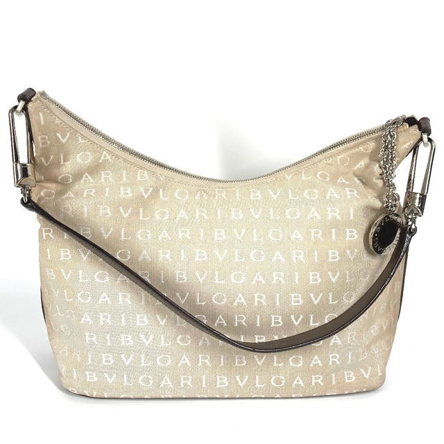 Bvlgari BVLGARI Logomania Bvlgari Bvlgari bag shawl Shoulder Bag Leather/Canvas Beige - view 2