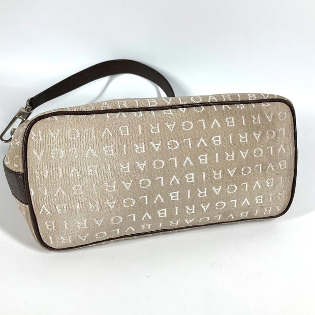 Bvlgari BVLGARI Logomania Bvlgari Bvlgari bag shawl Shoulder Bag Leather/Canvas Beige - view 5