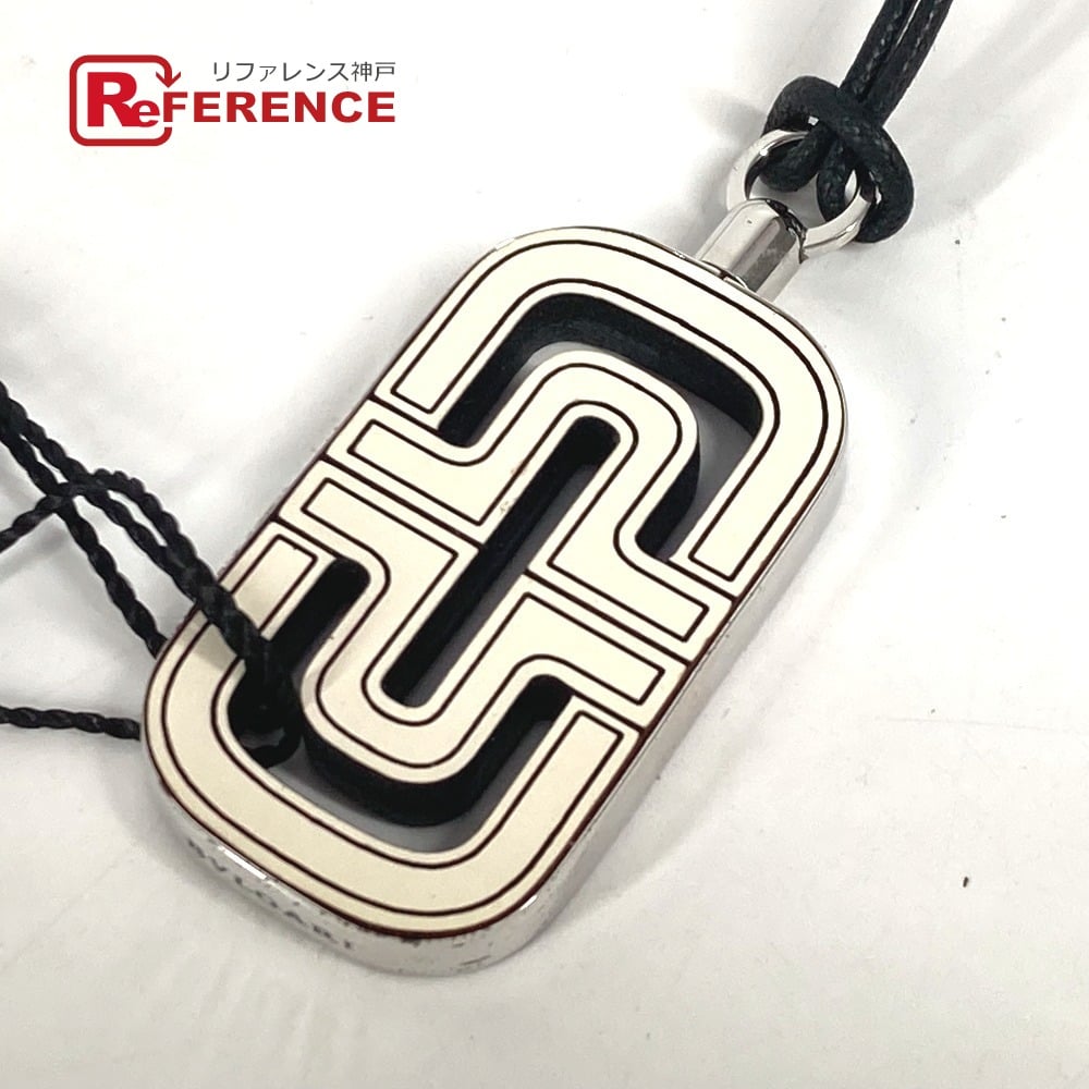Bvlgari BVLGARI Parentesi logo Accessories Necklace Leather WhiteBased/Black