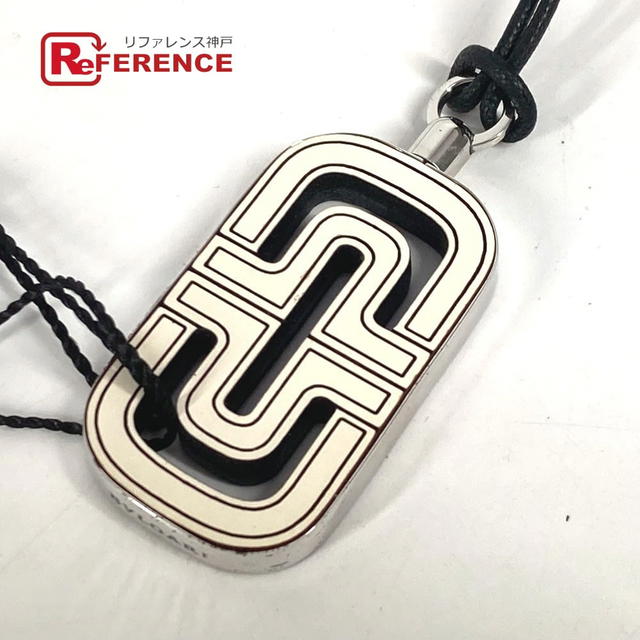 Bvlgari BVLGARI Parentesi logo Accessories Necklace Leather WhiteBased/Black - view 1