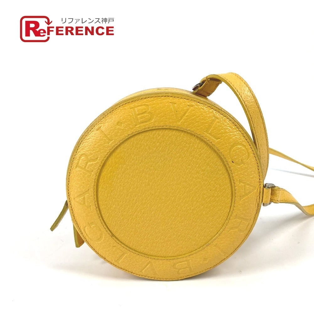 Bvlgari BVLGARI Round shape B-ZERO1 Round Pochette bag Shoulder Bag Leather yellow
