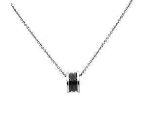 Buy Bvlgari Save The Children Necklace In Sterling Silver With Black Ceramic Pendant And Sterling Silver Chain at Sasom – Authentic and Ready to Ship