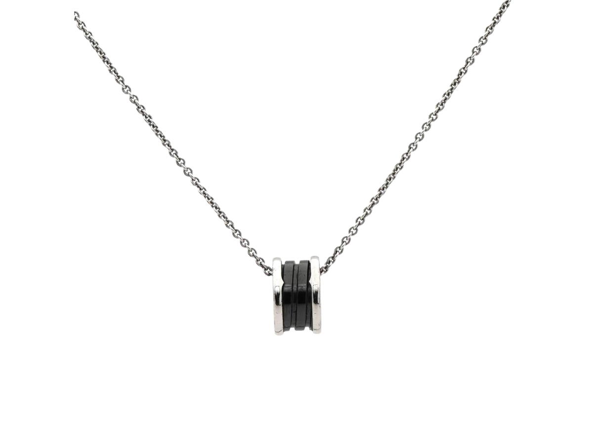 Bvlgari Bvlgari Save The Children Necklace In Sterling Silver With Black Ceramic Pendant And Sterling Silver Chain
