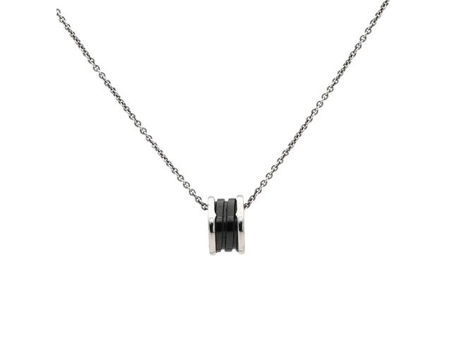 Bvlgari Bvlgari Save The Children Necklace In Sterling Silver With Black Ceramic Pendant And Sterling Silver Chain - view 1