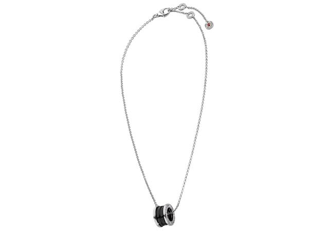 Bvlgari Bvlgari Save The Children Necklace In Sterling Silver With Black Ceramic Pendant And Sterling Silver Chain - view 3