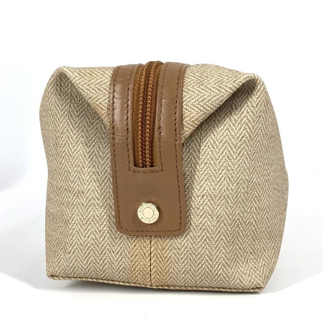 Bvlgari BVLGARI S.Bulgari logo Pouch Cluch Bag Leather/PVC Beige - view 4