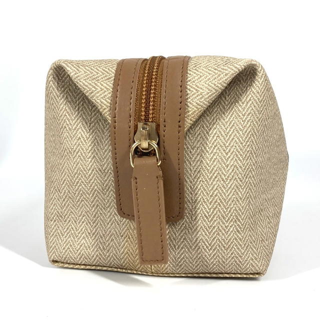 Bvlgari BVLGARI S.Bulgari logo Pouch Cluch Bag Leather/PVC Beige - view 5