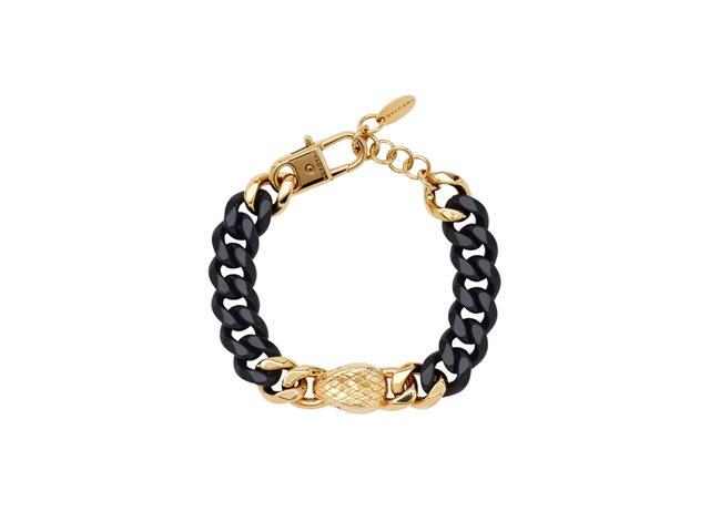 Bvlgari Bvlgari Serpenti Forever Maxi Chain Bracelet In Gold-Plated Brass With Partial Black Enamel - view 2