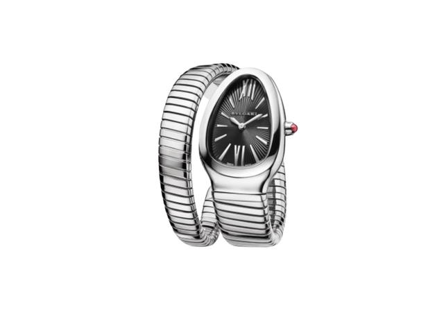 Bvlgari Bvlgari Serpenti Tubogas Watch Size S In Stainless Steel Case With Black Opaline Dial - view 2