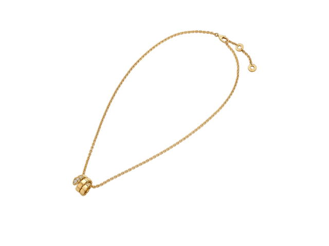 Bvlgari Bvlgari Serpenti Viper Necklace In 18Kt Yellow Gold Pendant With Pavé Diamonds - view 2