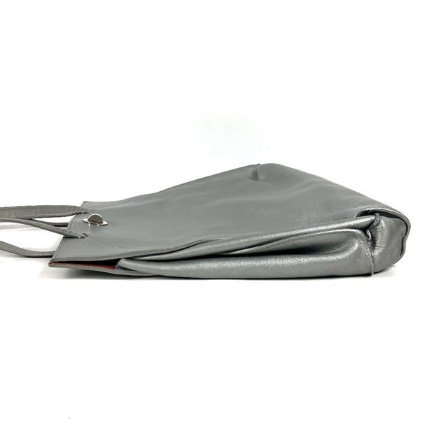 Bvlgari BVLGARI Shoulder Logo Turnlock Bag Shoulder Bag Tote Bag Leather Silver - view 5