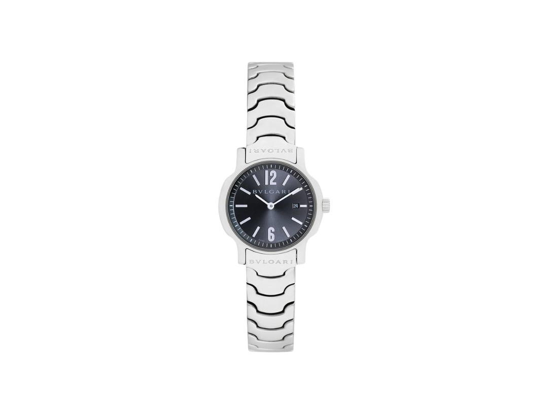 Bvlgari Bvlgari Solotempo Quartz Watch In Silver-Tone Stainless Steel Case And Bracelet With Grey Dial