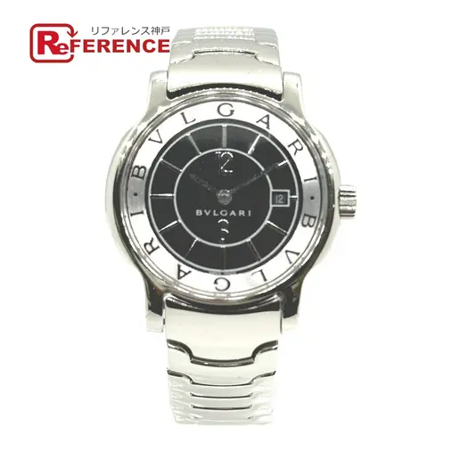 Buy BVLGARI ST29S Solo tempo Quartz Date Wristwatch SS Silver at Sasom – Authentic and Ready to Ship