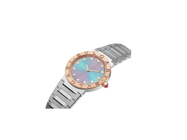 Bvlgari Bvlgari x Lisa Limited Edition Watch 33 MM In Stainless Steel With 18 kt Rose Gold Bezel Engraved - view 2