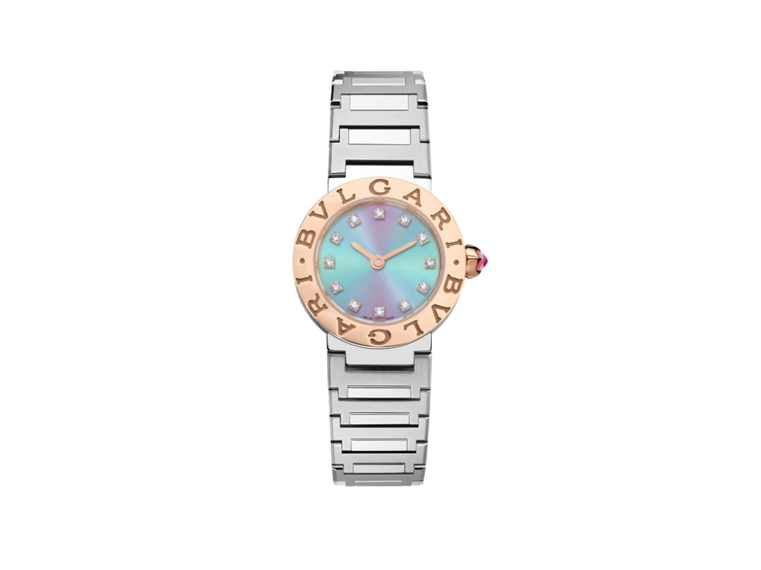 Bvlgari Bvlgari x Lisa Limited Edition Watch 23 MM In Stainless Steel With 18 kt Rose Gold Bezel Engraved
