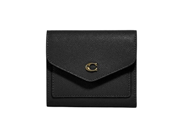 Coach Coach Wyn Small Wallet In Crossgrain Leather Black With Gold Hardware - view 1