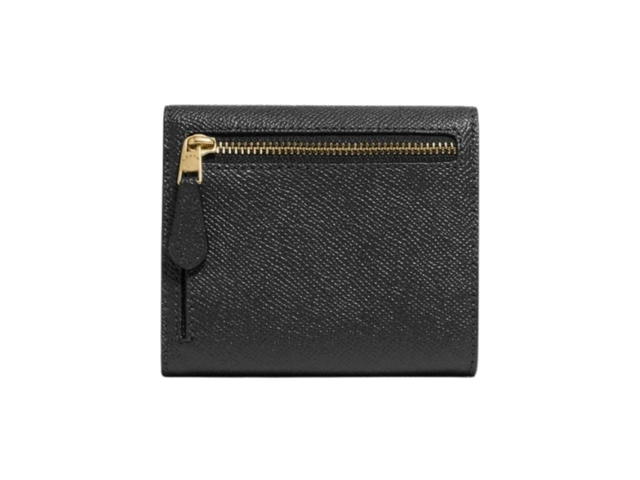 Coach Coach Wyn Small Wallet In Crossgrain Leather Black With Gold Hardware - view 2