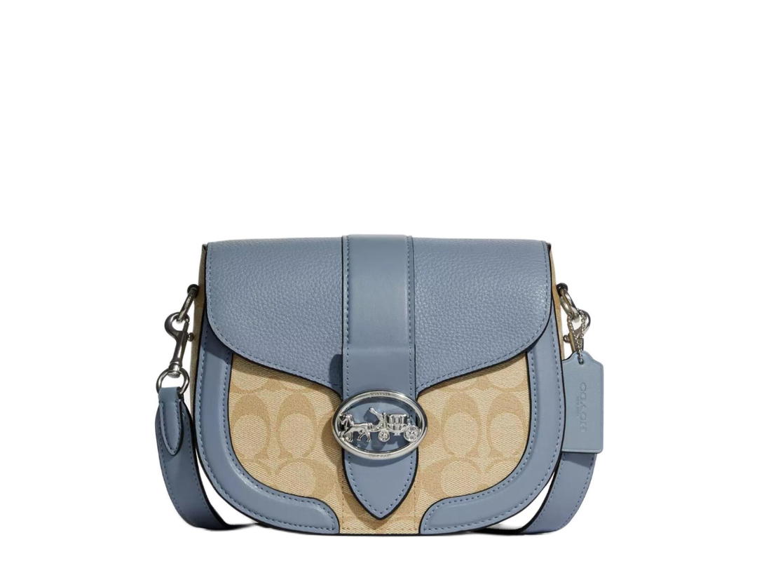 Coach Coach Georgie Saddle Bag In Signature Canvas