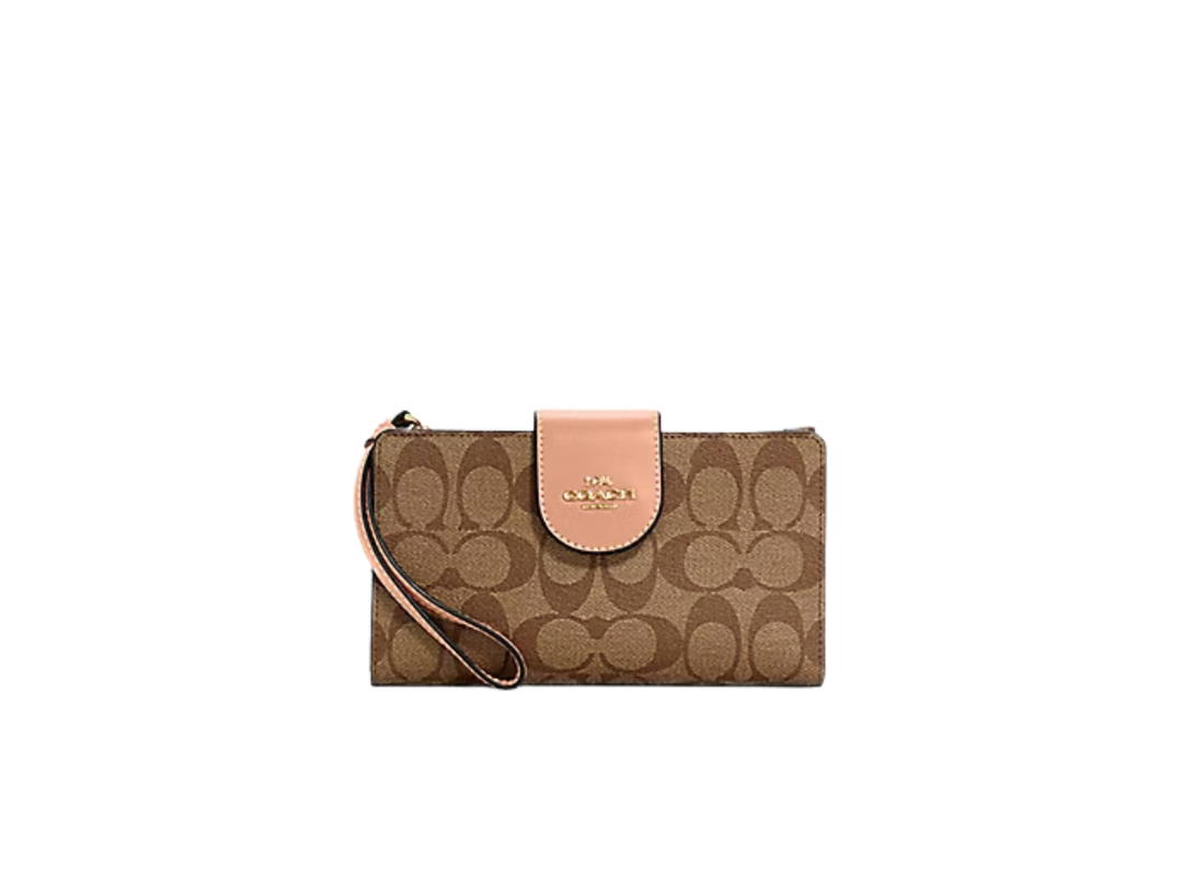 Coach Coach Tech Phone Wallet Faded Blush