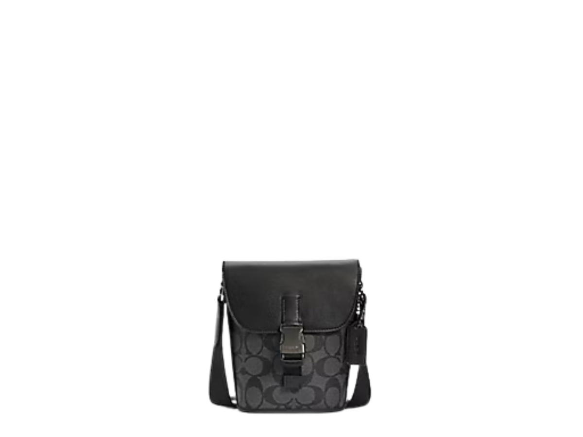 Coach Coach Track Small Flap Crossbody Charcoal
