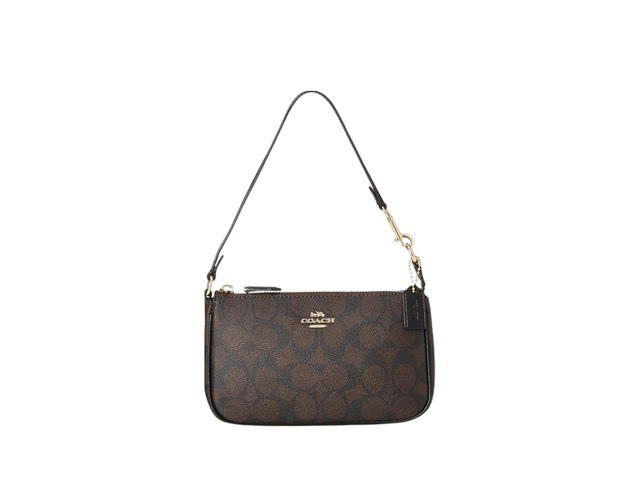 Coach Coach Nolita 19 In Signature Canvas With Gold Hardware Brown Black - view 1