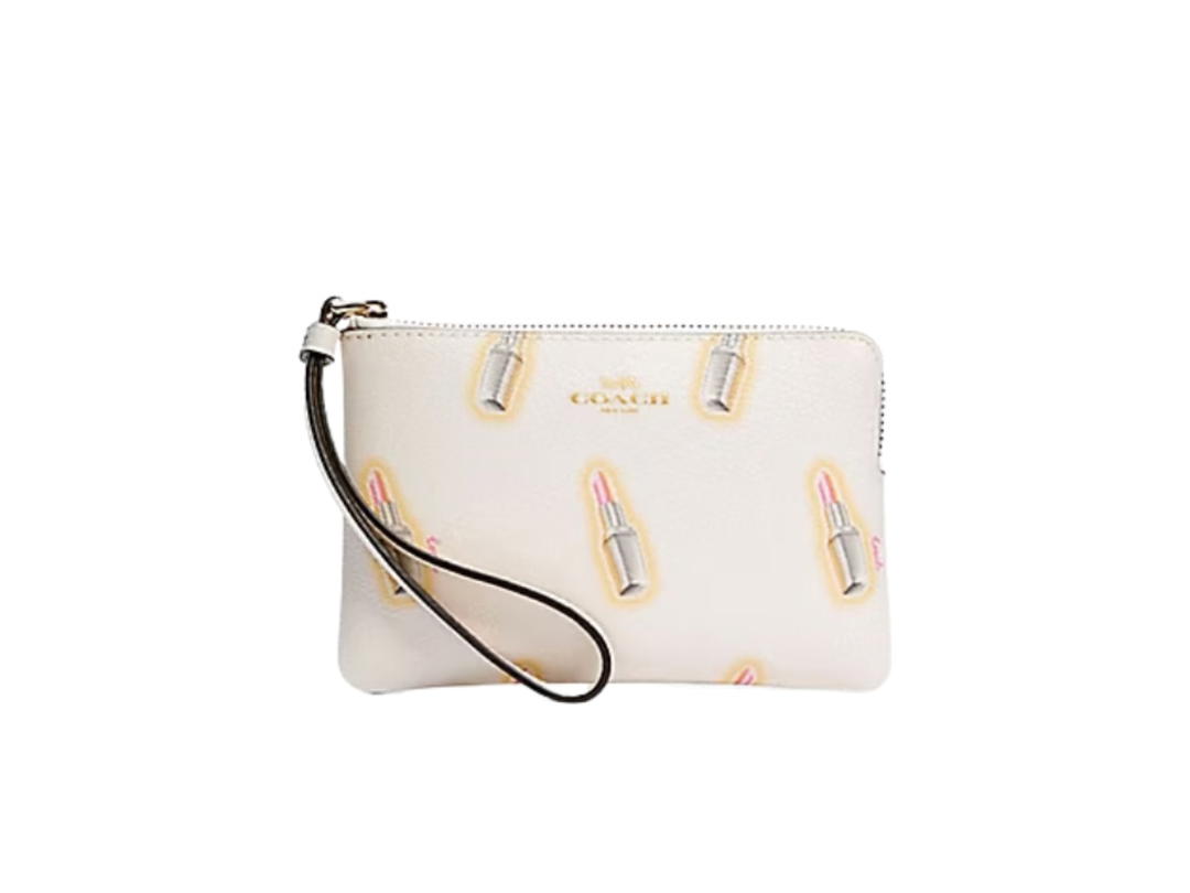 Coach Coach Corner Zip Wristlet Chalk