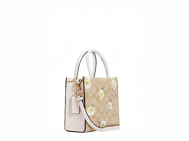 Coach Coach Mini Cally Crossbody Signature Canvas with Daisy Print Light Khaki Chalk Multi - view 2