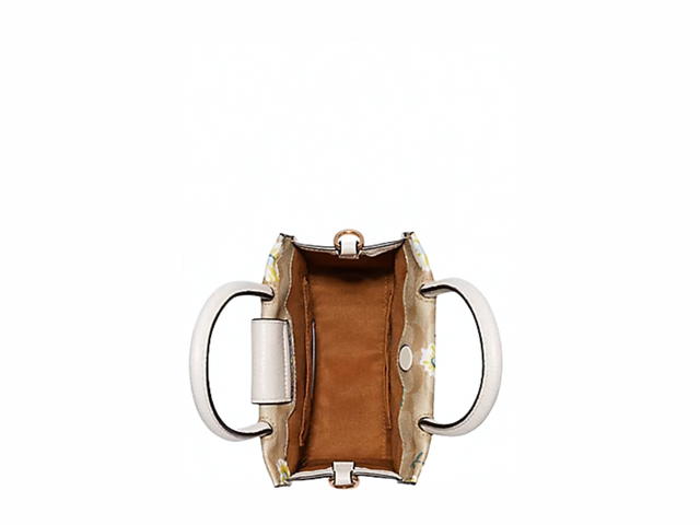 Coach Coach Mini Cally Crossbody Signature Canvas with Daisy Print Light Khaki Chalk Multi - view 3