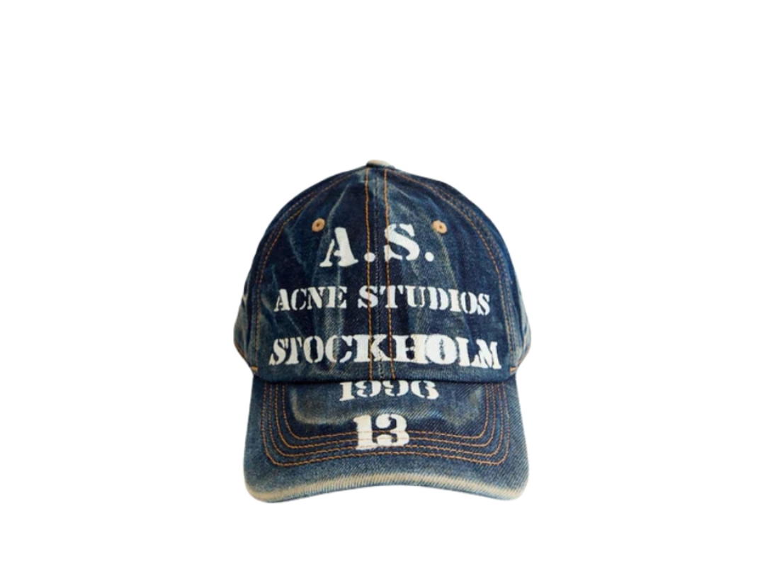 Acne Studios Acne Studios Logo Cap Mid Blue
