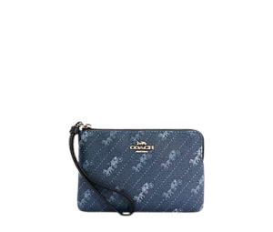 Buy Coach Corner Zip Wristlet Im Denim at Sasom – Authentic and Ready to Ship