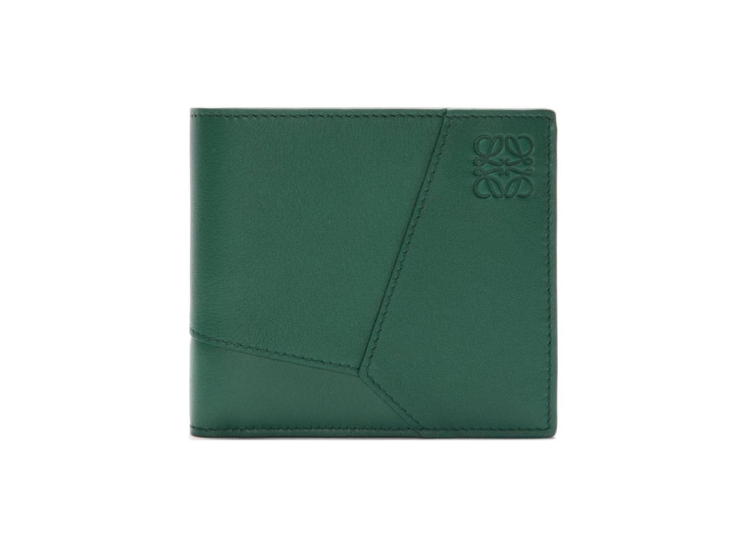 Loewe Loewe Puzzle Calfskin Wallet Green