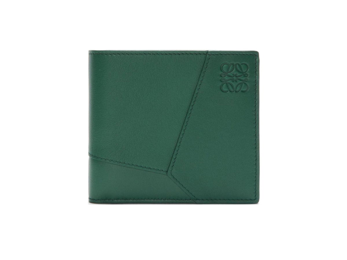 Loewe Loewe Puzzle Calfskin Wallet Green