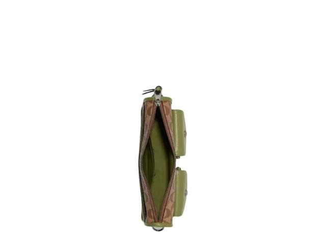Coach Coach Pennie Crossbody With Coin Case In Signature Canvas Olive Green - view 2