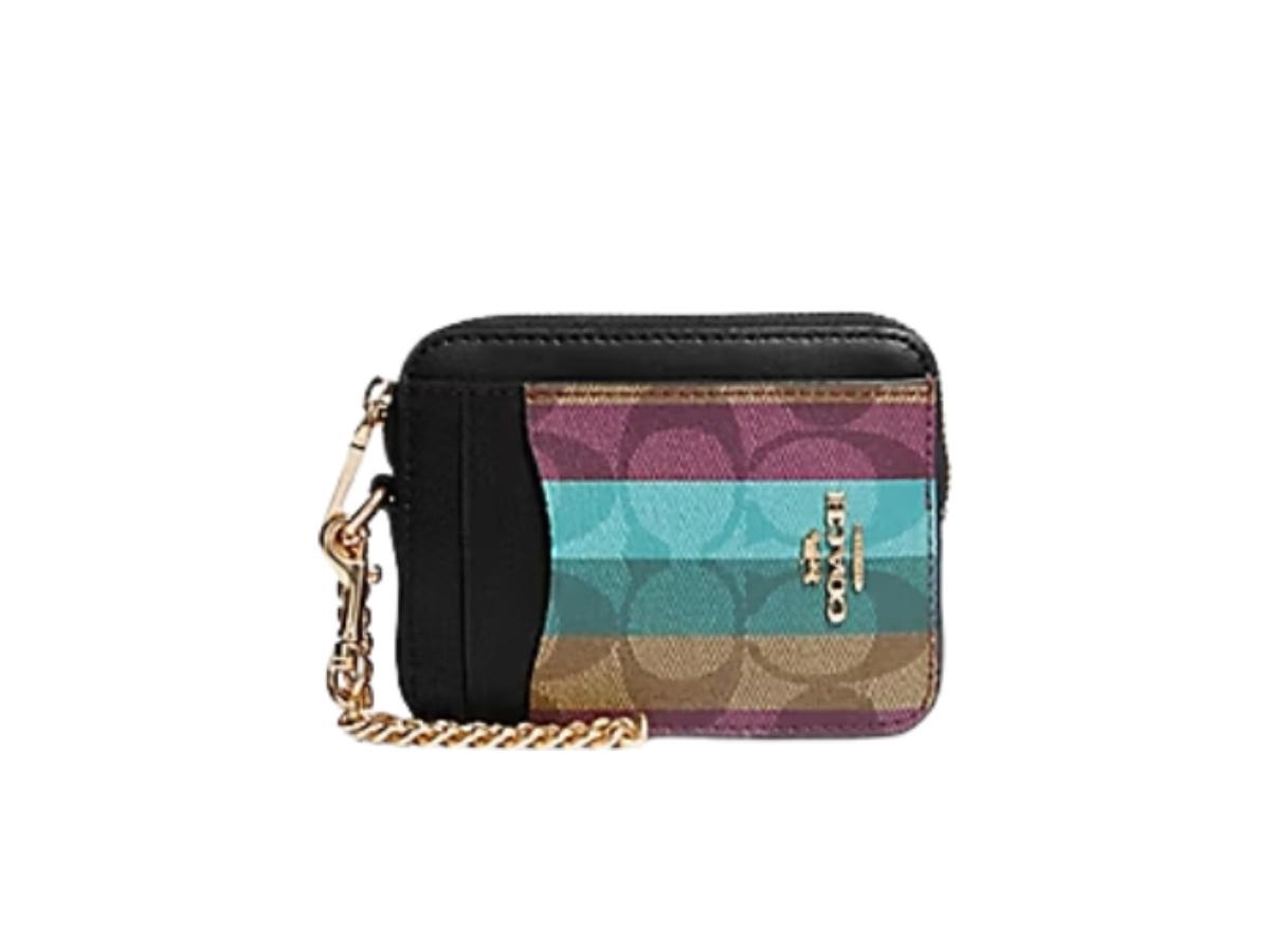 Coach Coach Zip Card Case Multicolor
