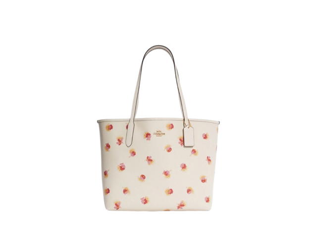 Coach Coach City Tote With Pop Floral Print Gold Chalk Multicolor - view 1