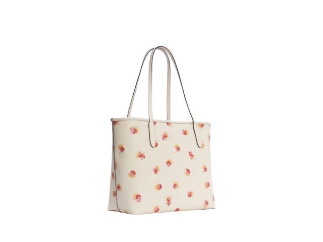 Coach Coach City Tote With Pop Floral Print Gold Chalk Multicolor - view 2