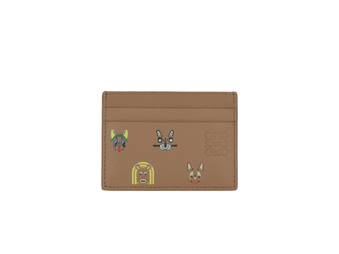 Loewe Loewe Cat Print Card Holder Brown