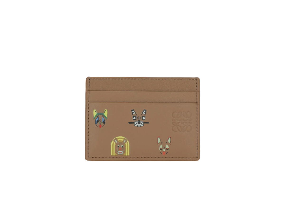 Loewe Loewe Cat Print Card Holder Brown