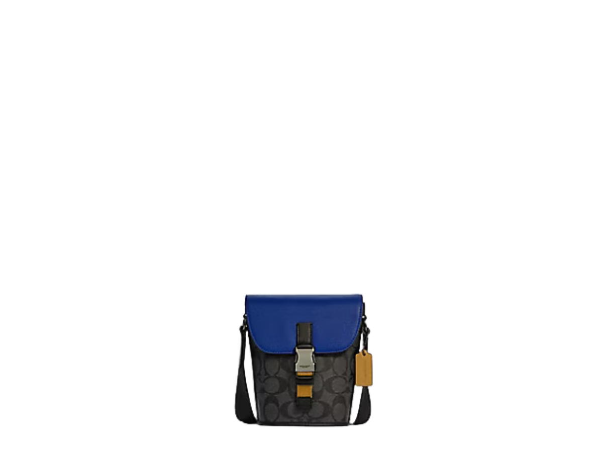 Coach Coach Track Small Flap Crossbody Black Antique