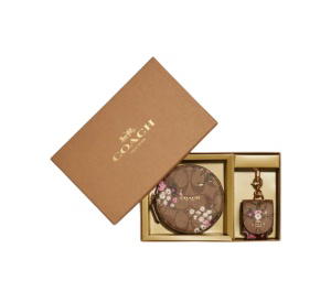 Buy Coach Boxed Tech Organizer and Wireless Earbud Bag Charm Set Khaki at Sasom – Authentic and Ready to Ship