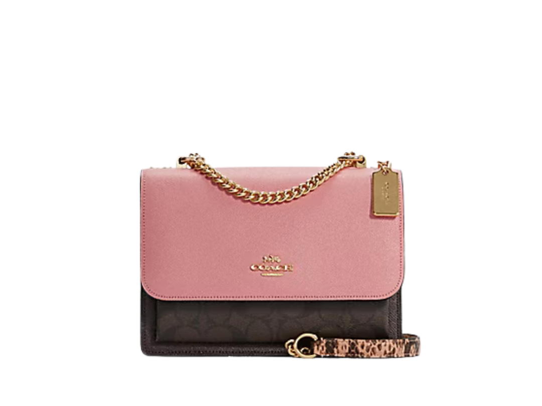 Coach Coach Klare Crossbody In Signature Canvas Brown Shell Pink