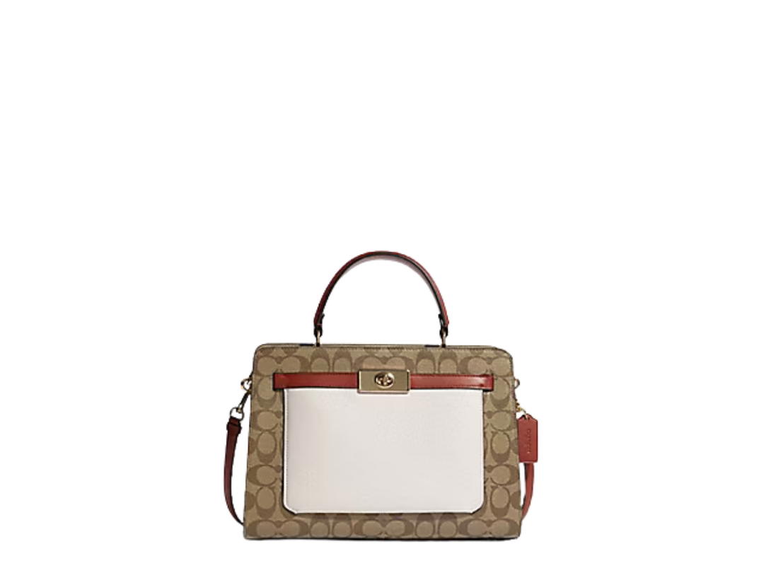 Coach Coach Lane Carryall Khaki Chalk