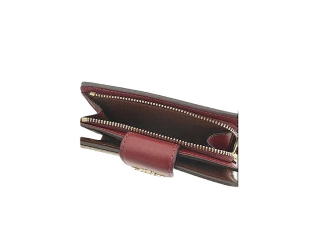 Coach Coach Medium Corner Zip Wallet In Signature Canvas With Wildflower Print Gold Khaki - view 5