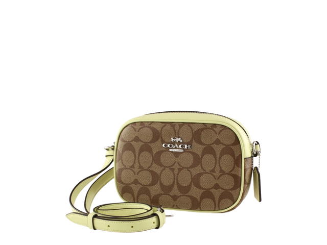 Coach Coach Mini Jamie Camera Bag In Signature Canvas Khaki And Pale Lime - view 2