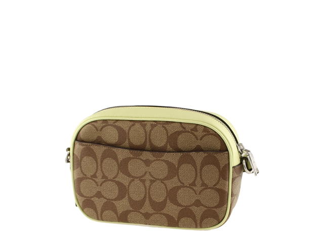 Coach Coach Mini Jamie Camera Bag In Signature Canvas Khaki And Pale Lime - view 3