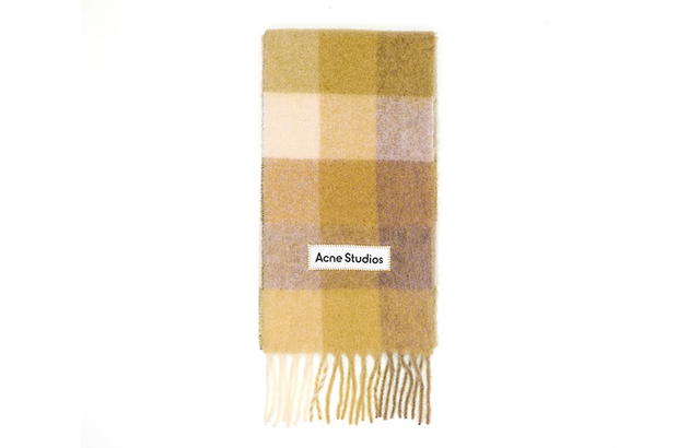 Acne Studios Acne Studios Checked Scarf - Yellow - view 1