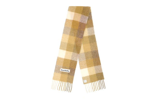 Acne Studios Acne Studios Checked Scarf - Yellow - view 2