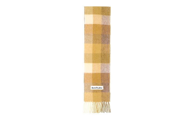 Acne Studios Acne Studios Checked Scarf - Yellow - view 3
