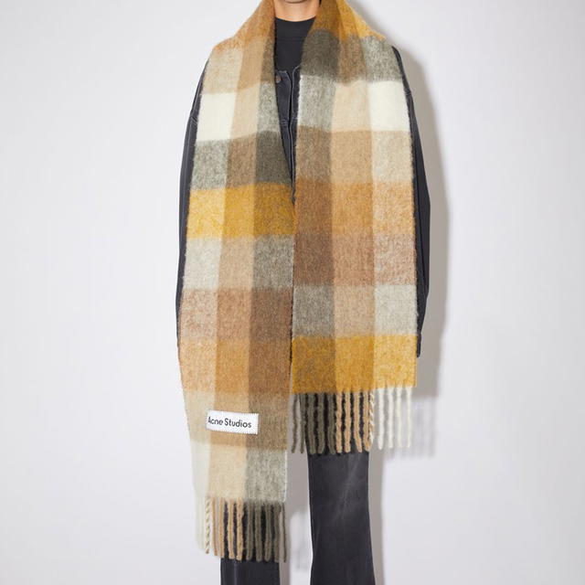 Acne Studios Acne Studios Knit Scarves - White/Beige/Brown - view 4
